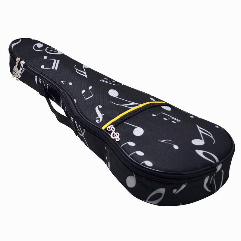 KingPoint Ukulele Bag 21 Inch Ukulele Bag Waterproof Oxford Musical Note Case Single Shoulder Backpack Adjustable Straps with Ukulele Capo - Image 5
